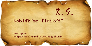 Koblász Ildikó névjegykártya